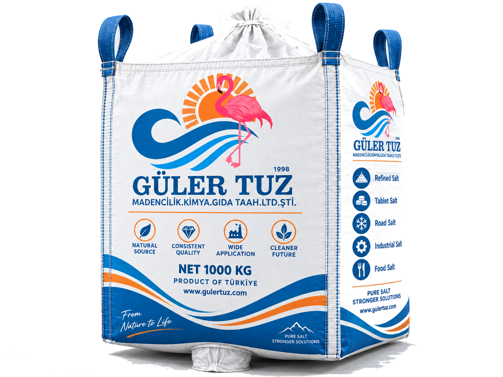 أكياس كبيرة من ملح الكلور القلوي من Güler Tuz